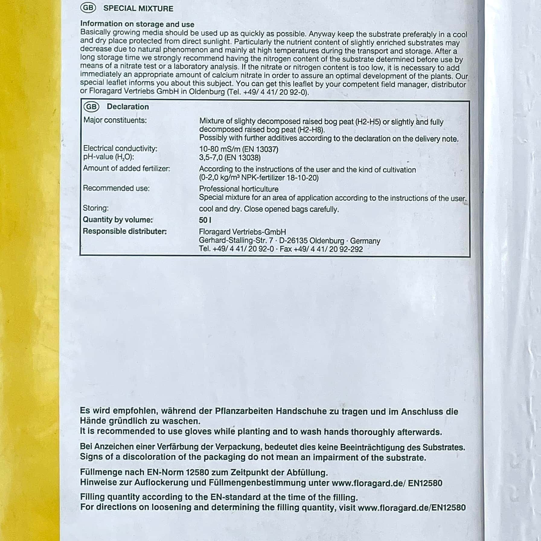 Floragard Special Potting Substrata Mix (50 L)