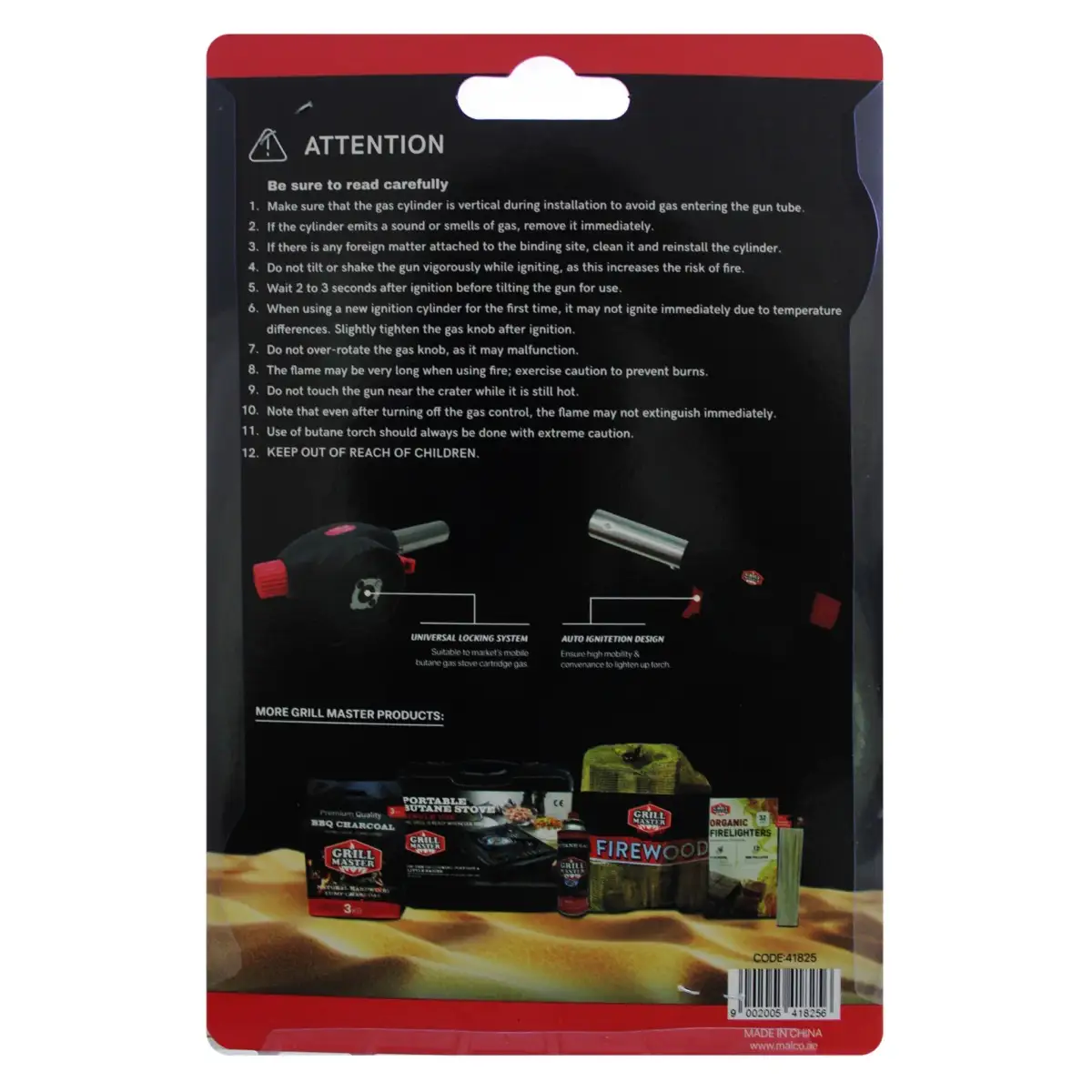 Grill Master Butane Torch Head