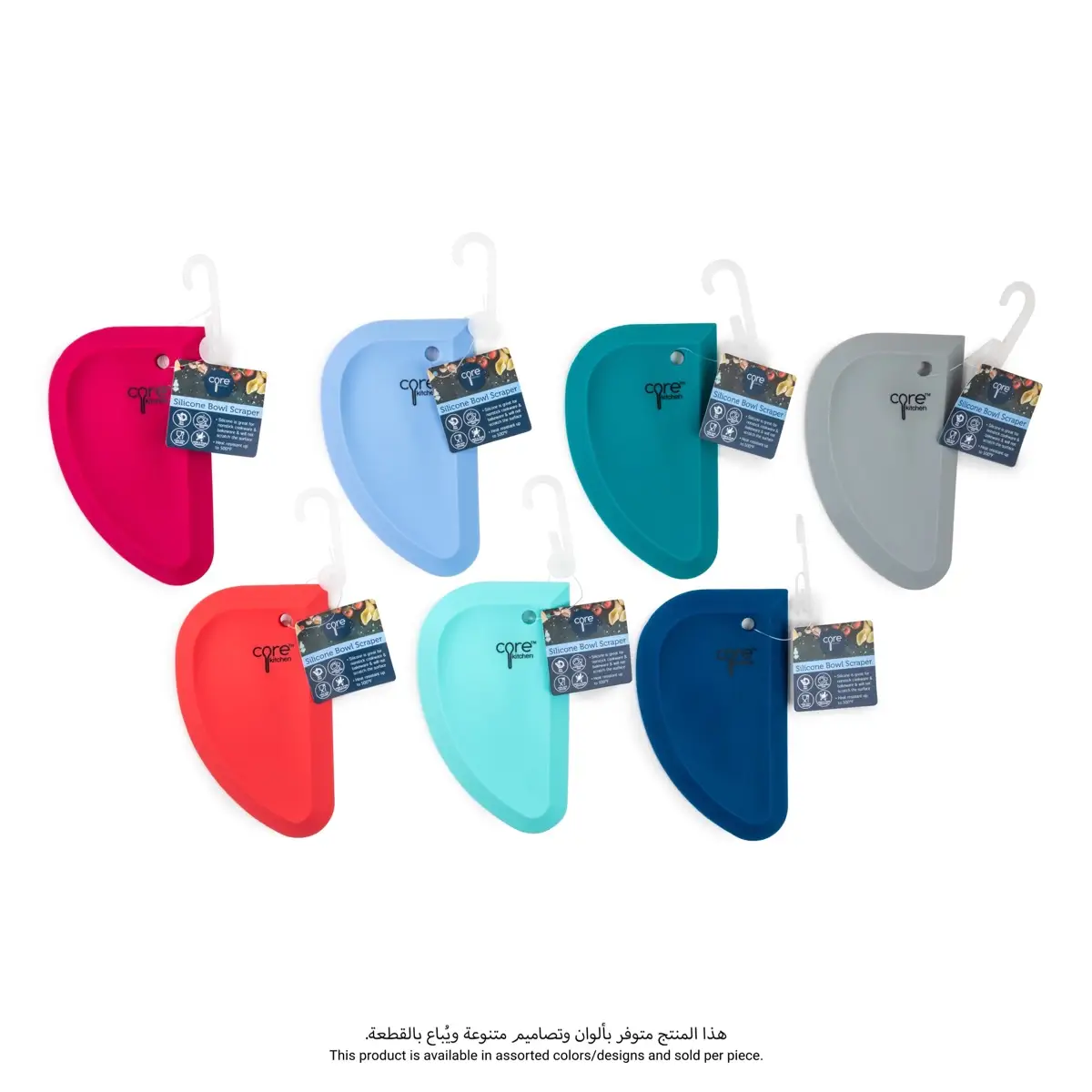 Core Home Silicone Bowl Scraper (Assorted colors)