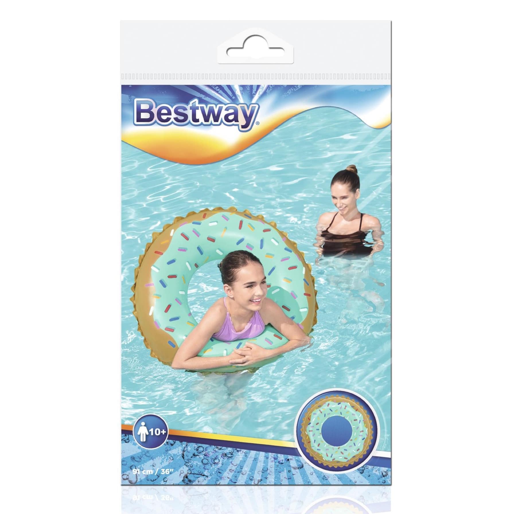 Bestway Vinyl Sweet Donut Inflatable Swim Ring (91 cm)