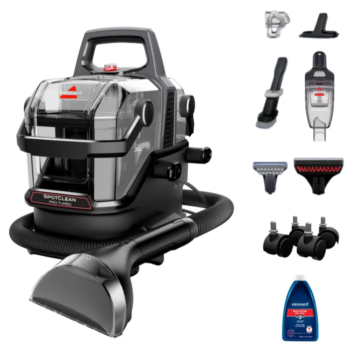 Bissell Spot Clean Pro Turbo Corded Portable Carpet & Upholstery Cleaner, 3911K (400 W)