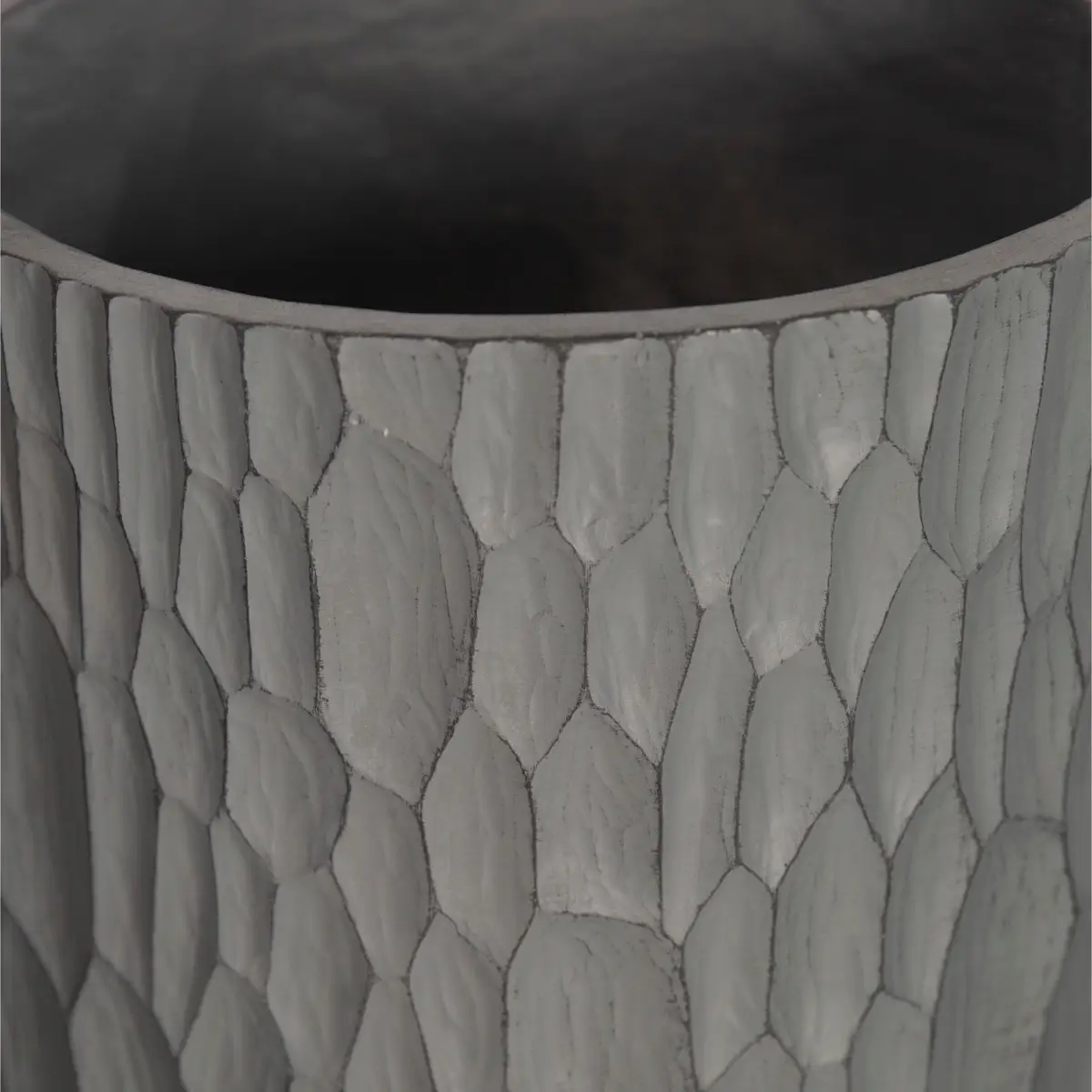 Lavender Fiber Clay Pot (30 cm, Grey)