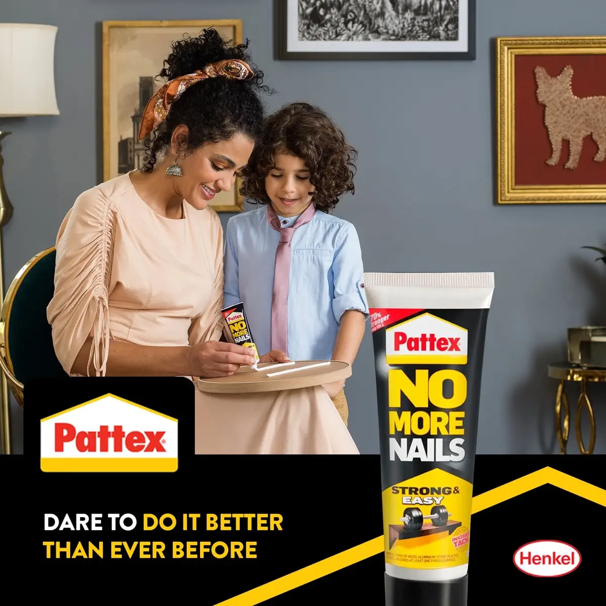 Pattex No More Nails Strong & Easy Mounting Adhesive Tube (50 g)