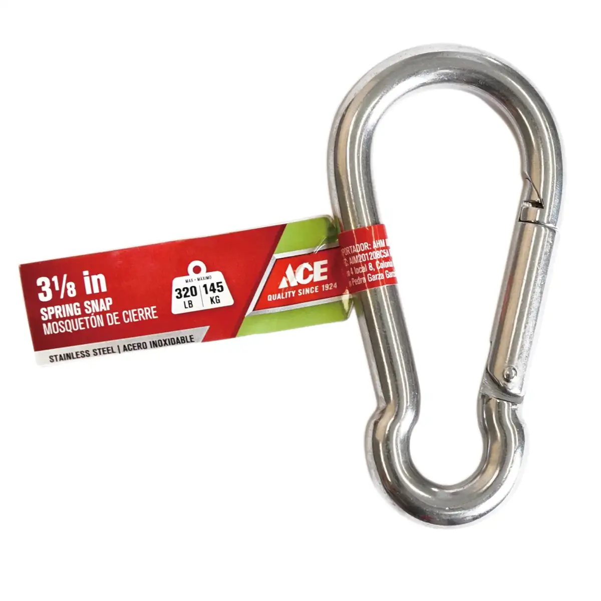 Ace Stainless Steel Spring Snap Link (1.10 x 7.94 cm)