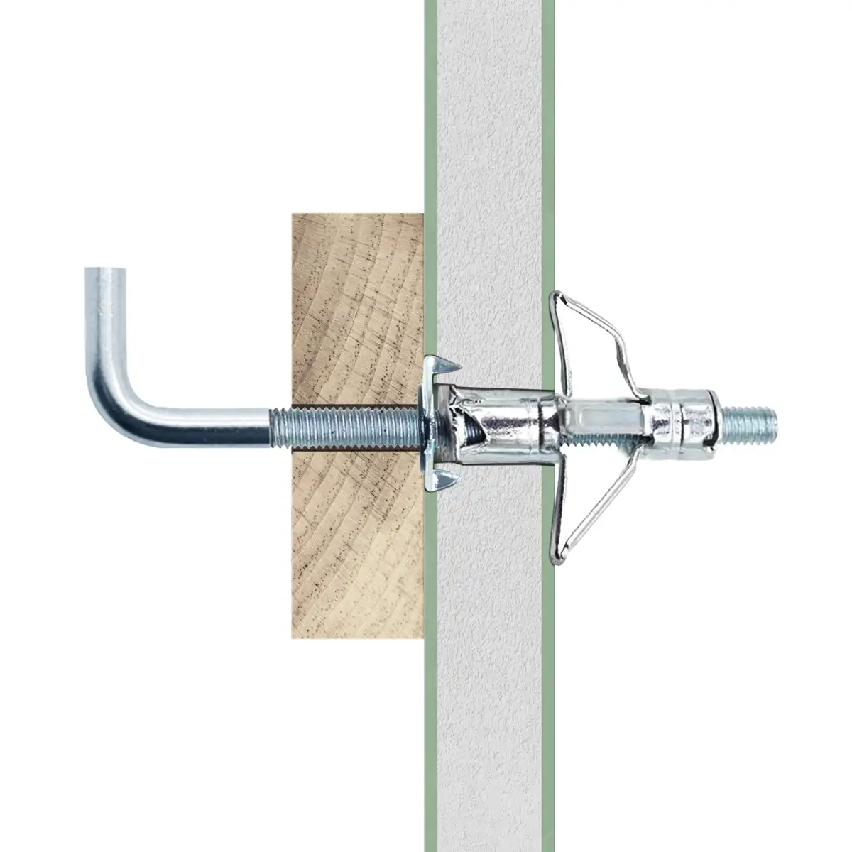 Diall Steel Hollow Wall Anchor Pack (Dia. 0.95 x L. 3.7 cm, 2 Pc.)