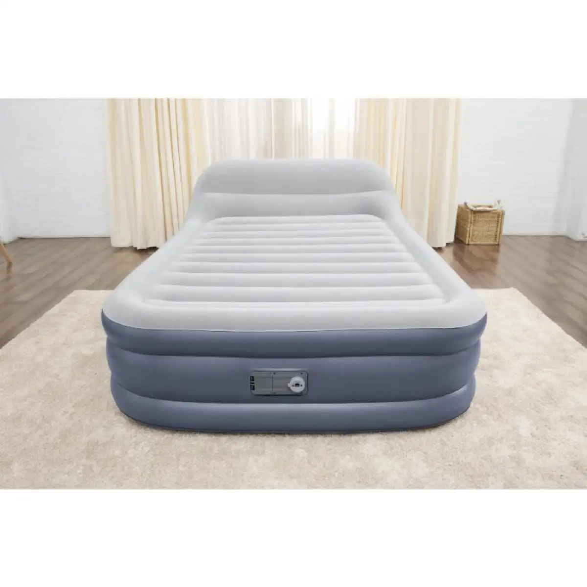 Bestway Tritech Queen Air Bed W/SleekFlow Headboard & Built-In AC Pump (226 x 152 x 84 cm)