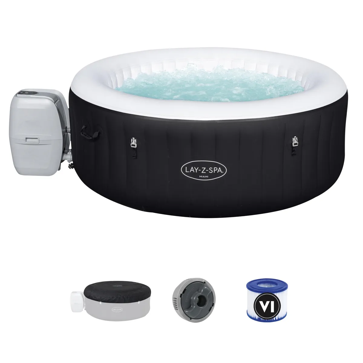 Bestway Lay-Z-Spa Miami Inflatable Hot Tub (180.3 x 66 cm)