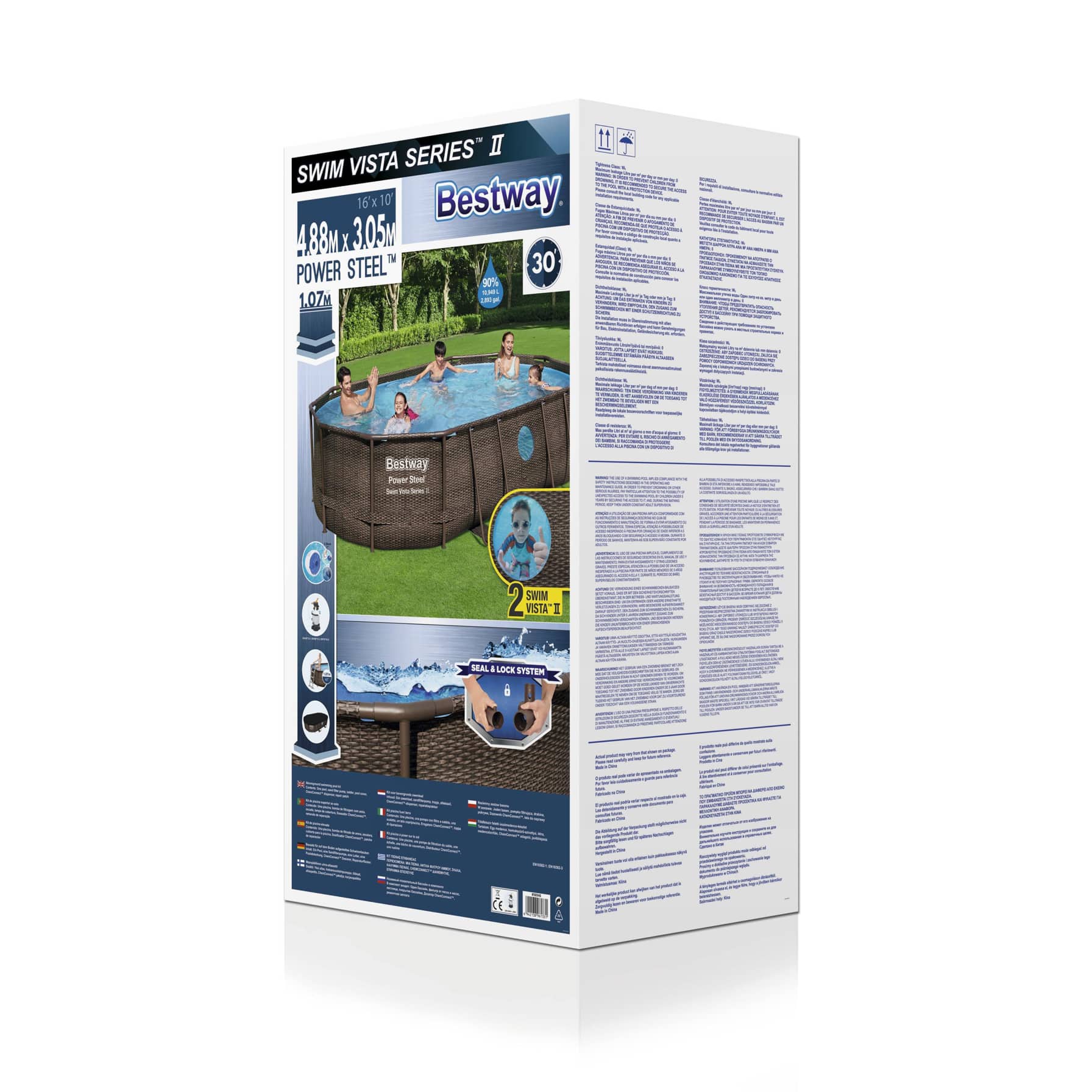 Bestway Power Steel Swim Vista Series Oval Pool Set (488 x 305 x 107 cm)