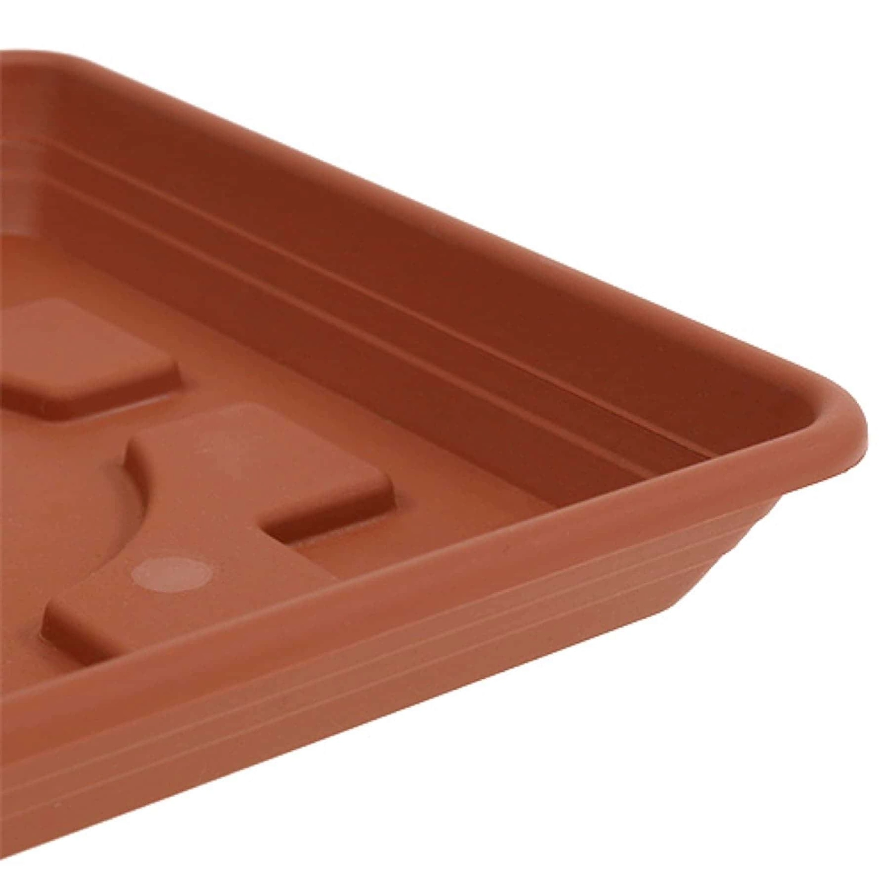 Scheurich Lara Square Plastic Saucer (35 x 35 x 4.9 cm, Terracotta)
