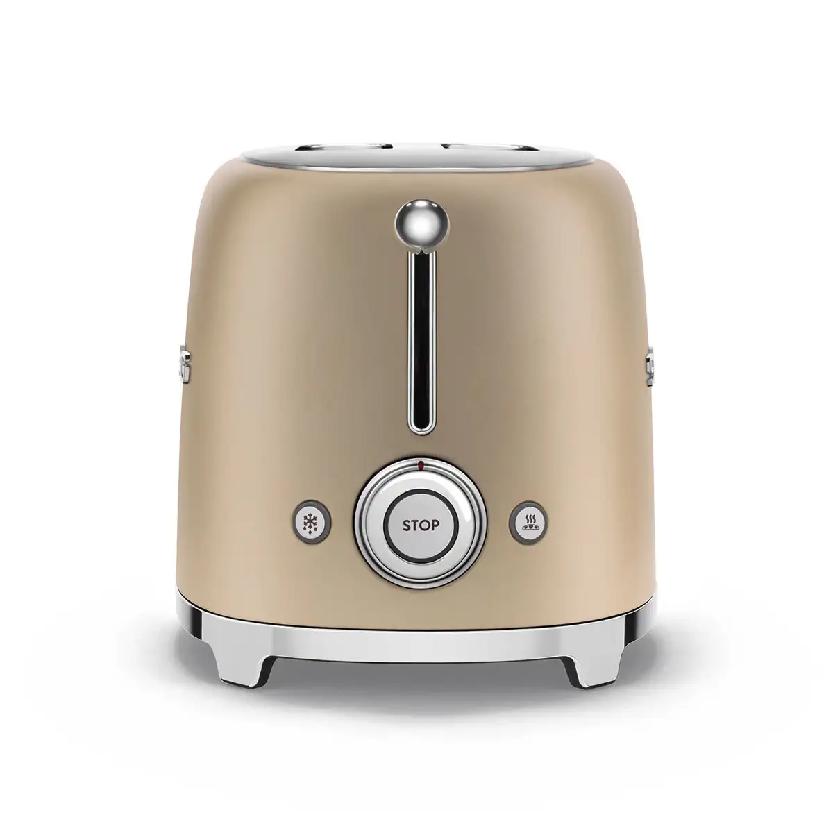 SMEG 50's Style Retro 2-Slice Toaster, TSF01CHMUK (Matte Pale Gold, 950 W)