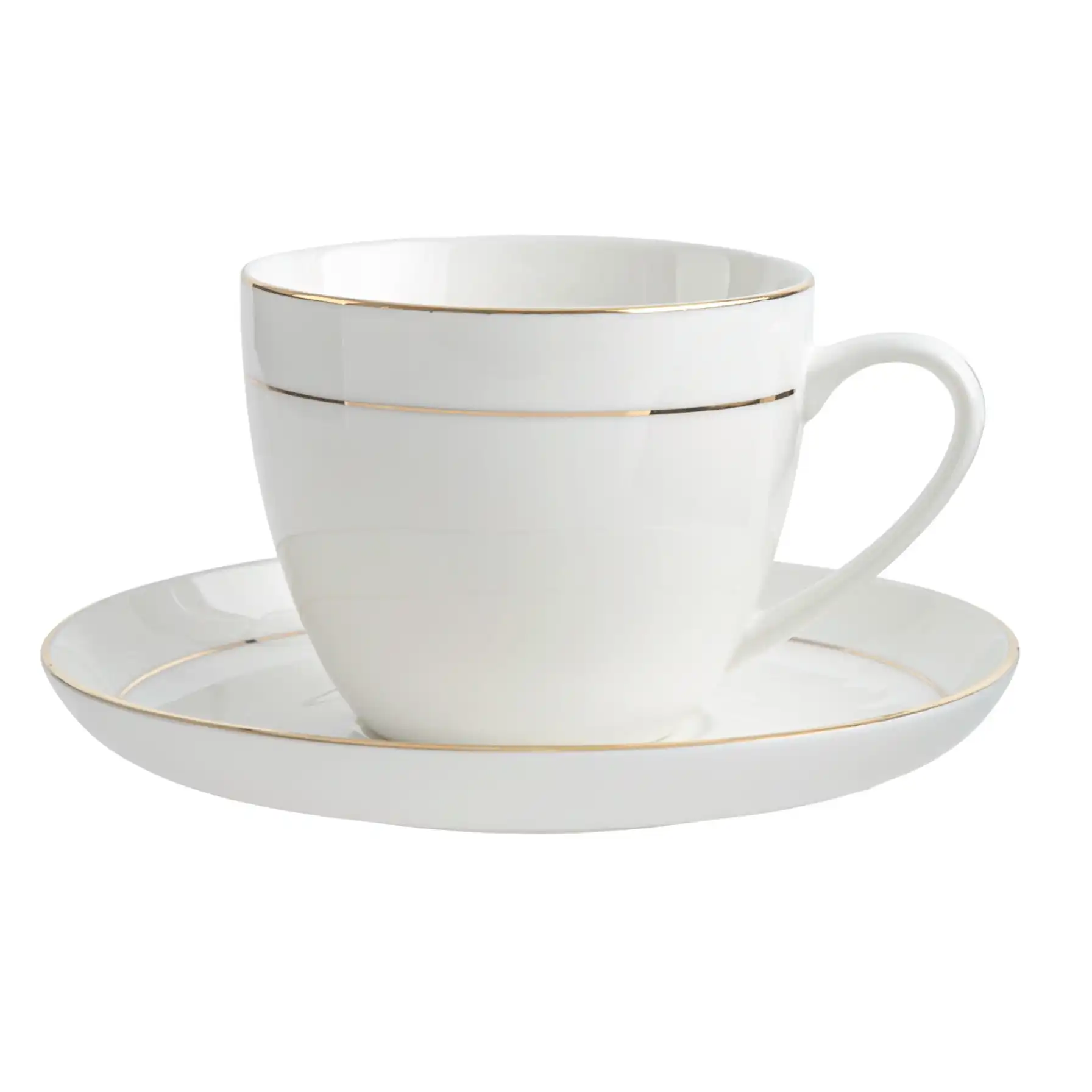 Orchid GGK New Bone China Cup & Saucer Set (12 Pc.)