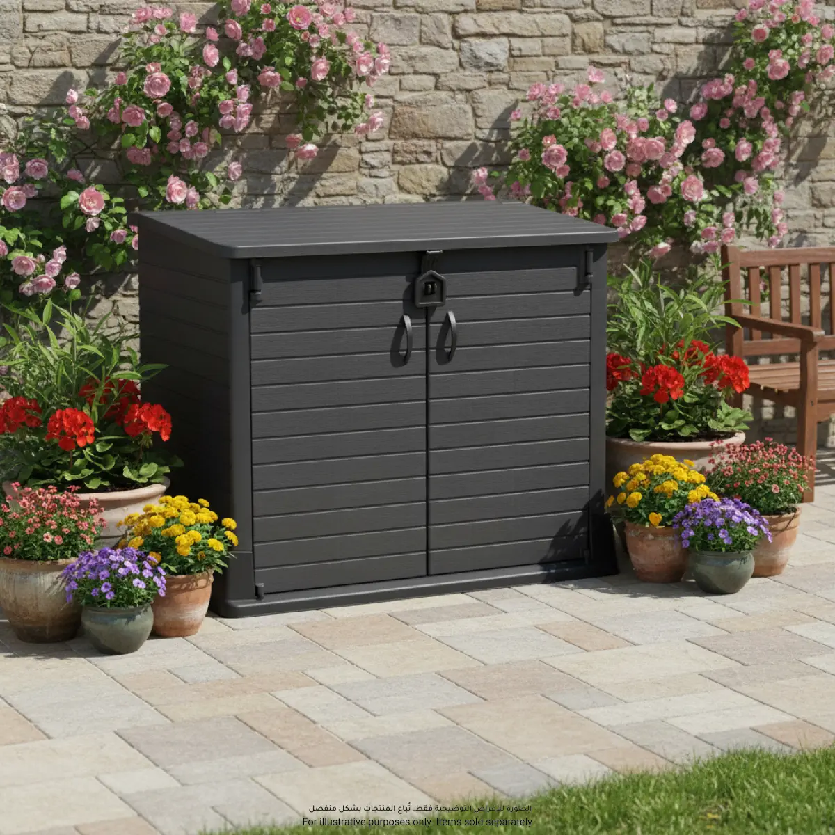 Cosmoplast Cedargrain Storage Shed (850 L)