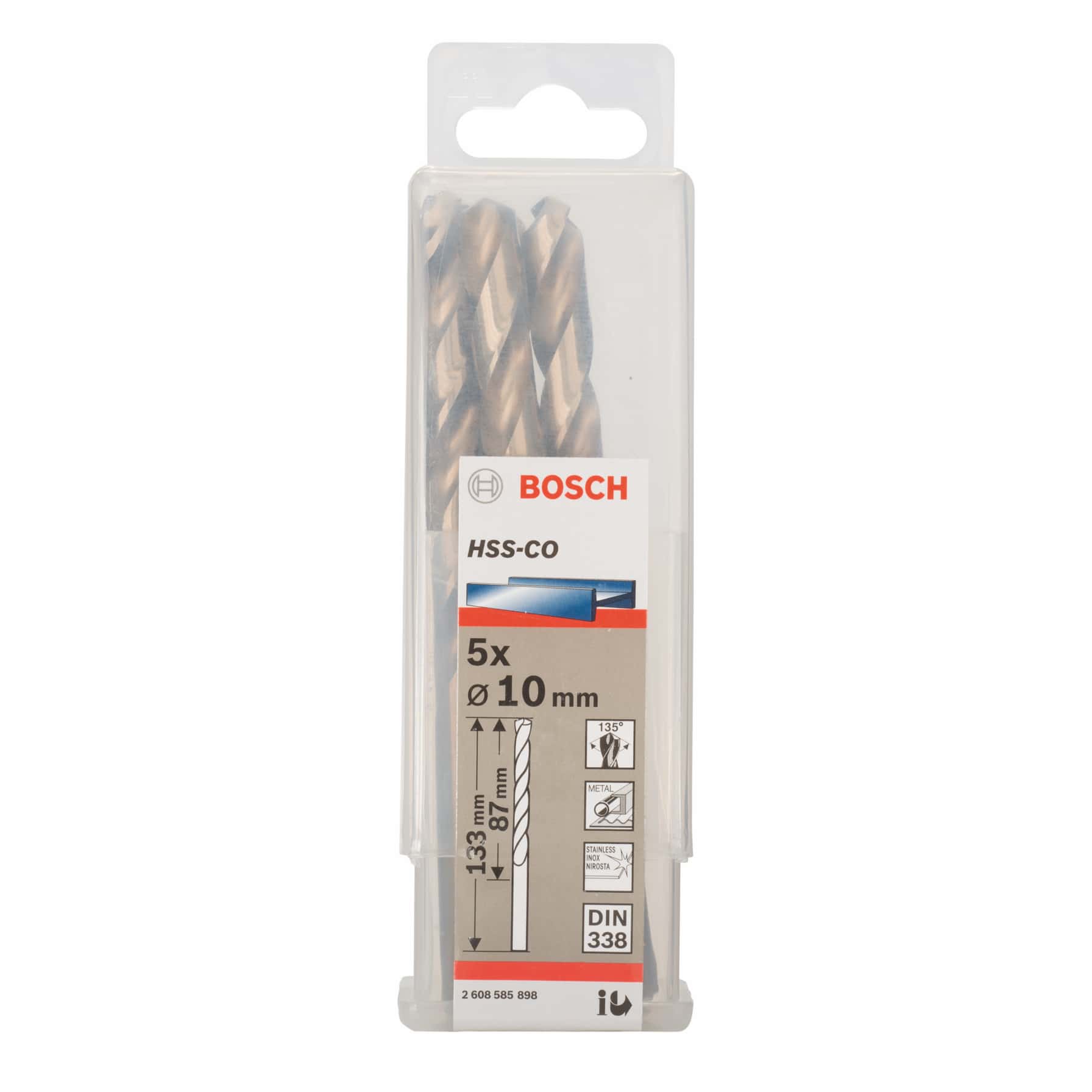 Bosch HSS-CO Metal Drill Bit Pack (1 x 8.7 x 13.3 cm, 5 Pc.)
