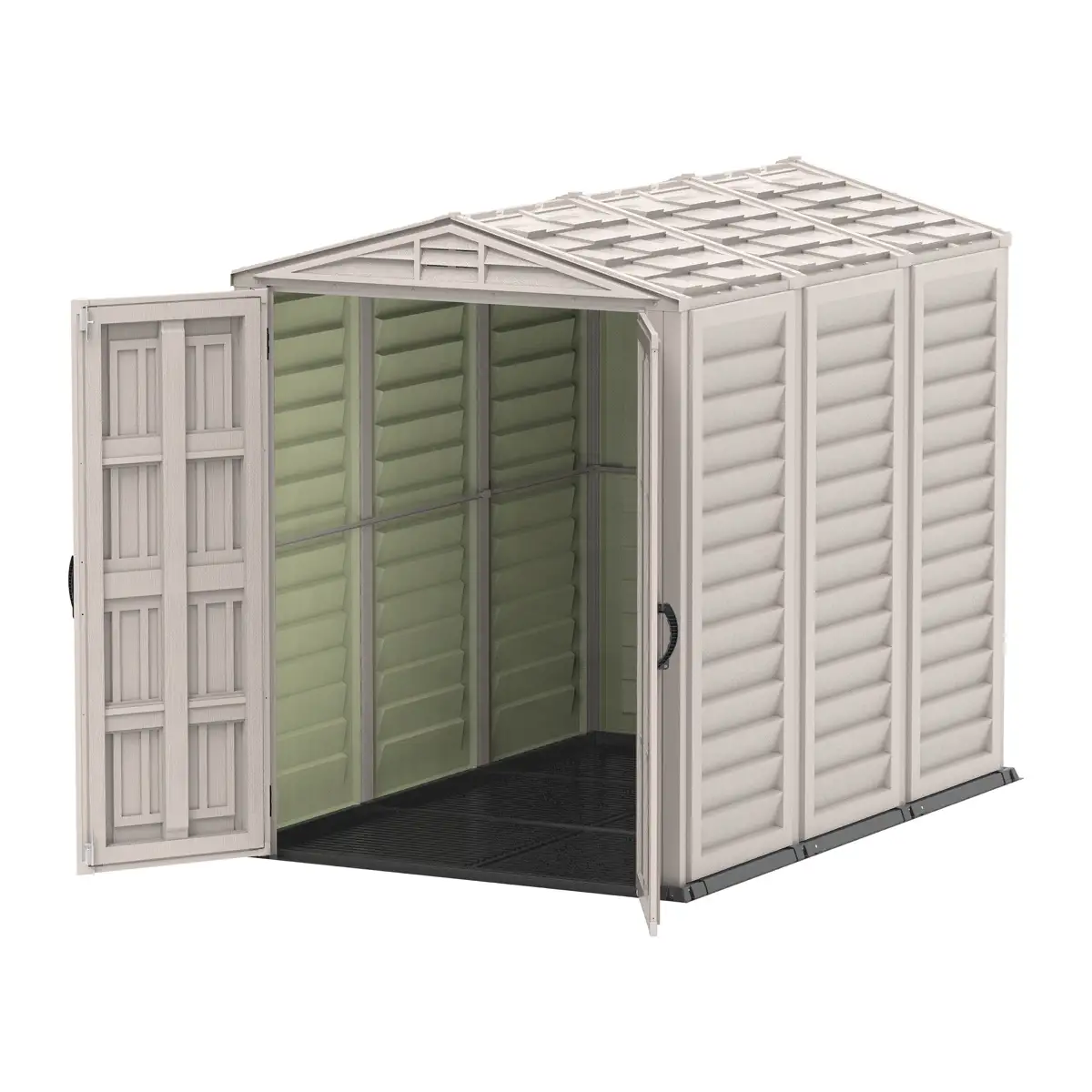 Duramax Aluminium & Vinyl Plastic Storage Shed (Adobe, 250 x 161 x 210 cm)