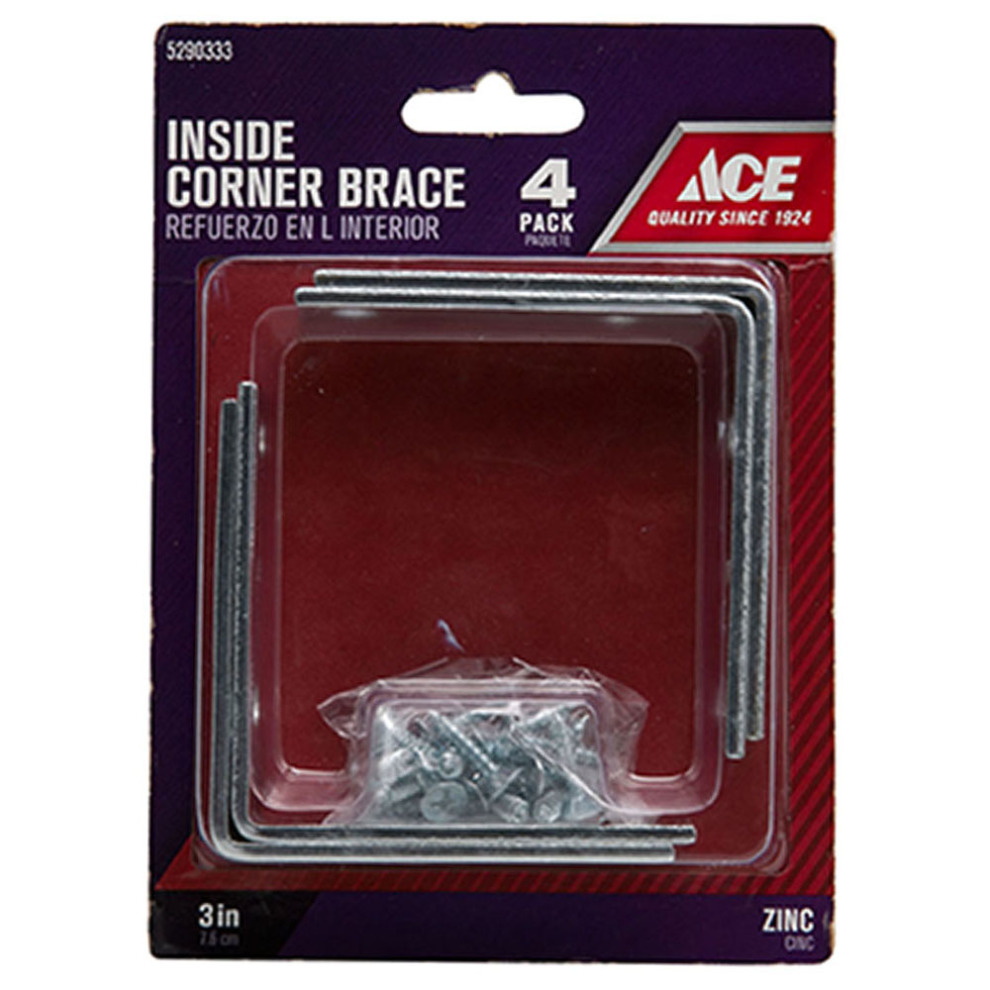 ACE Brass Corner Brace (8 x 2 cm)                      