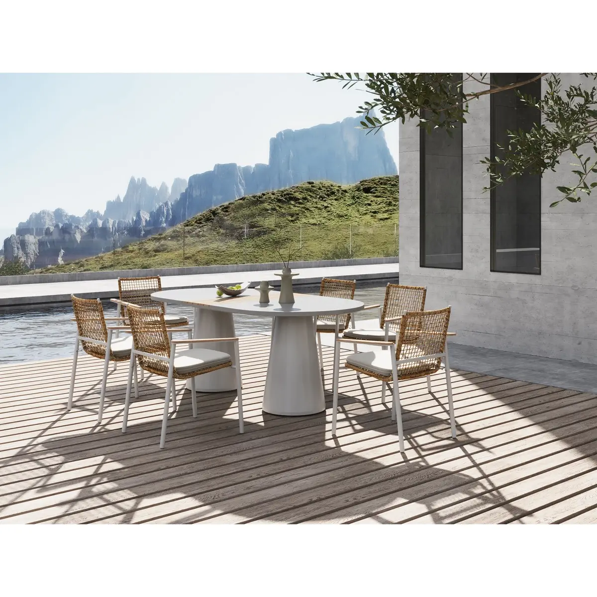 Vallonia 6 Seater Aluminum Outdoor Dining Set