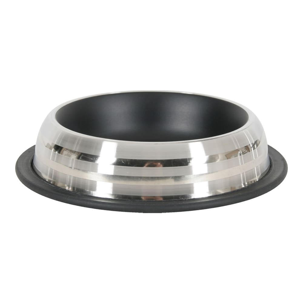 Zolux Stainless Steel Non-Slip Bowl for Dogs & Cats (Black, 225 ml)