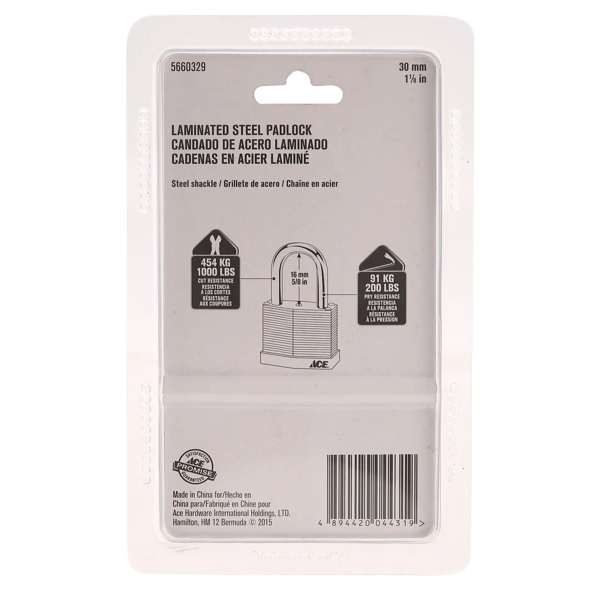 ACE Laminated Steel Warded Padlock (30 mm)