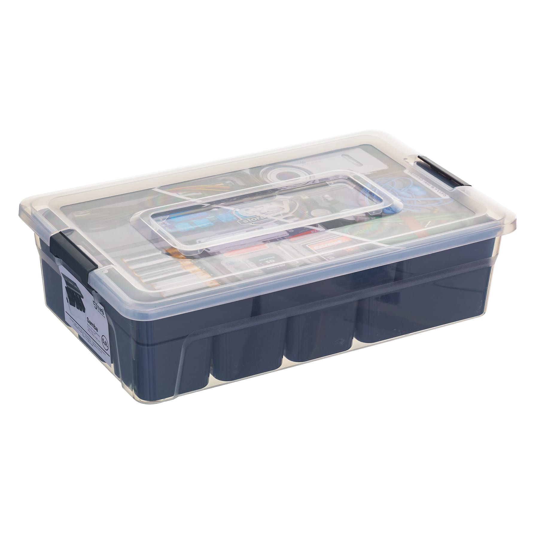5five Samba Polypropylene Compartment Storage Box (5.6 L) 