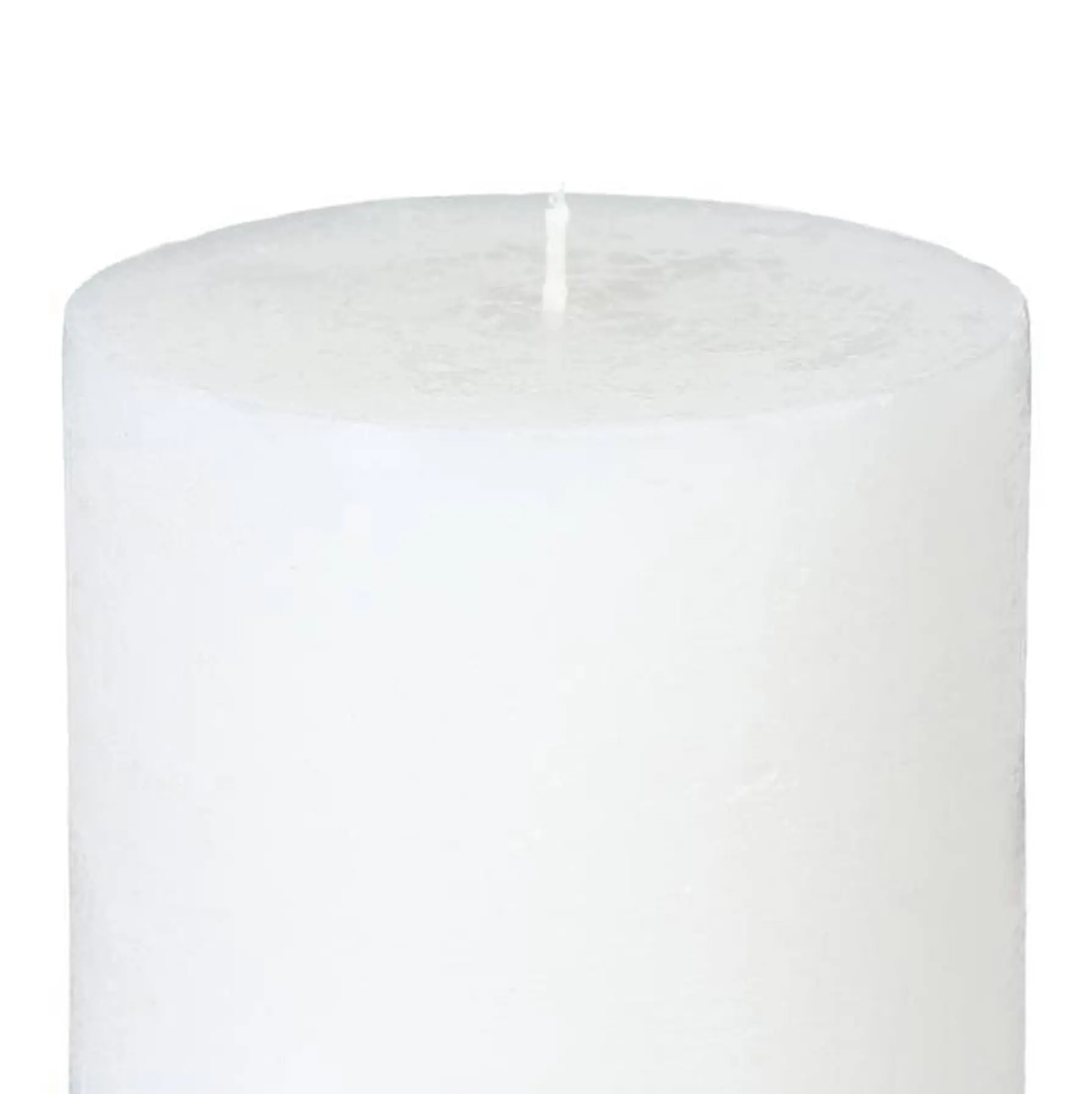 Comptoir de la Bougie Olia Rustic Wax Pillar Candle (10 x 10 cm, White)