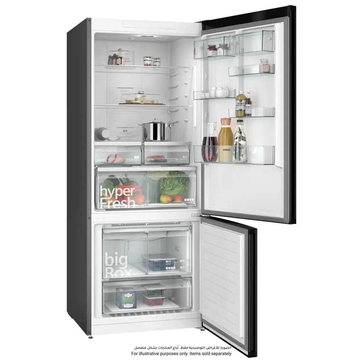 Siemens IQ500 Freestanding Bottom Freezer Refrigerator, KG76NCXE0M (578 L)