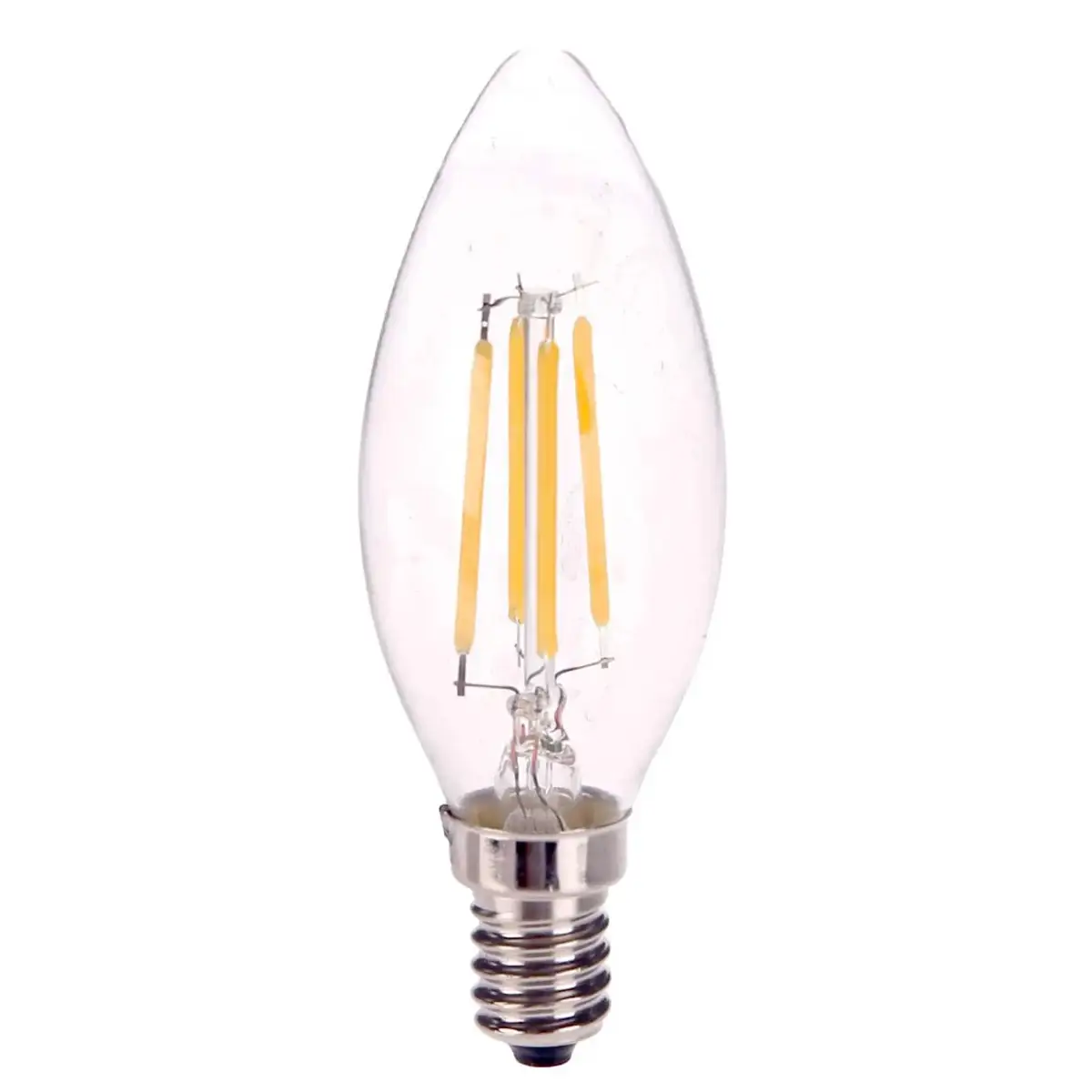 Levin LED C37 E14 Filament Candle Bulb Pack (4 W, Warm, 6 Pc.)