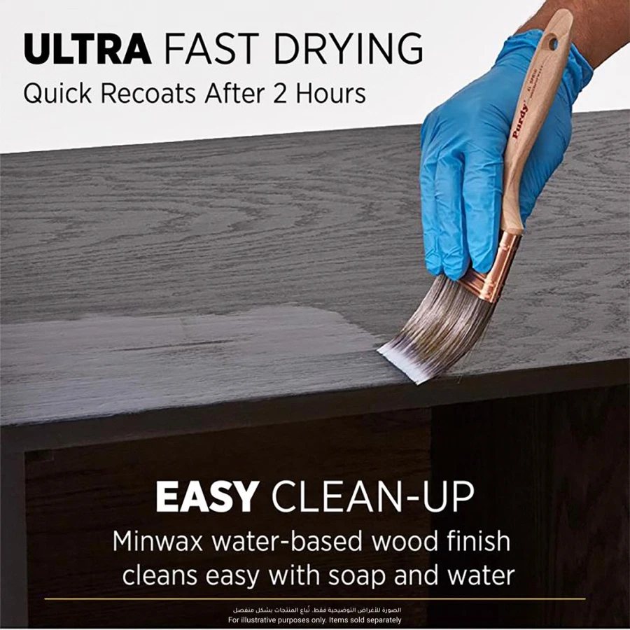 Minwax Polycrylic Matte Crystal Clear Water-Based Polycrylic Protective Finish (236 ml)
