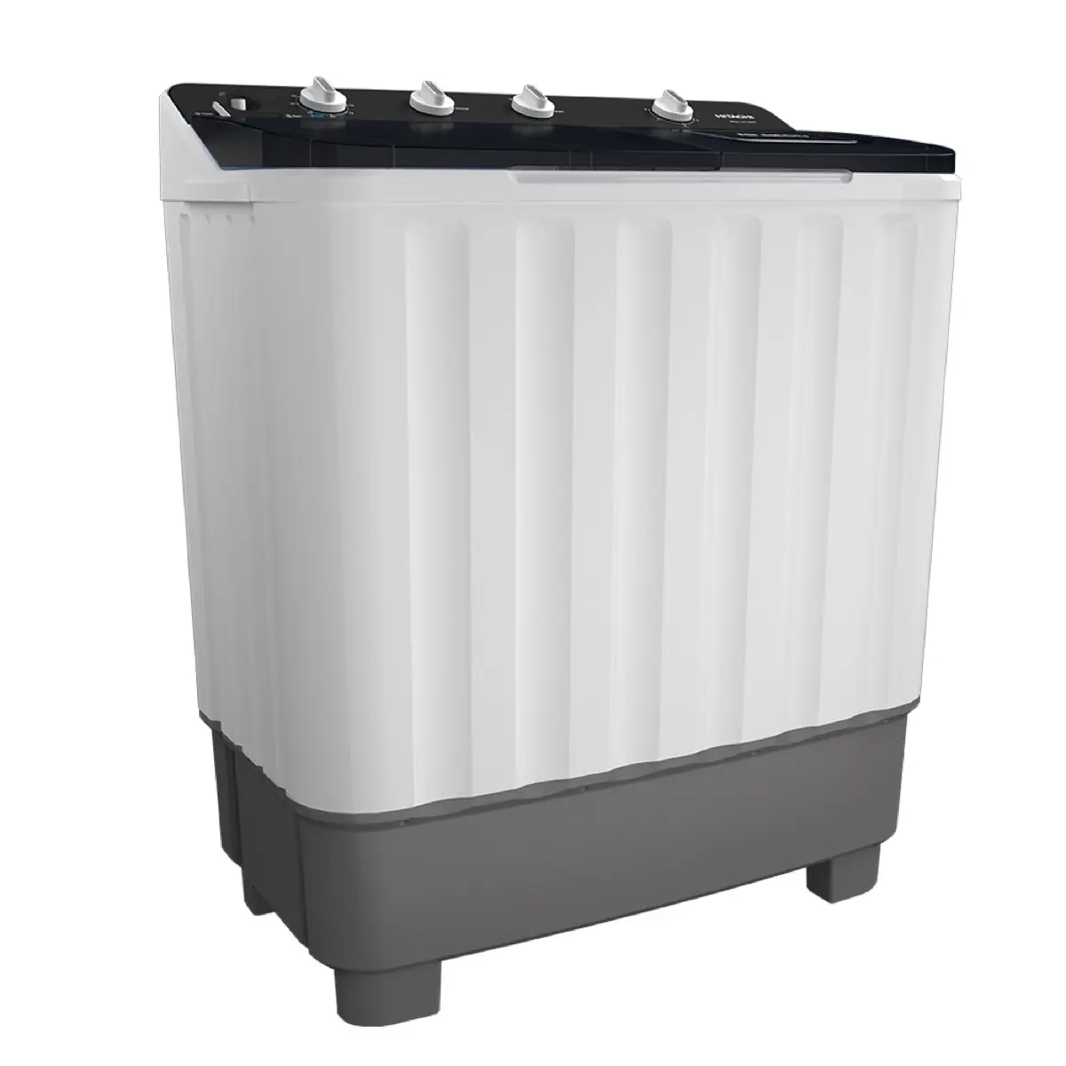 Hitachi Freestanding 12 Kg Top Loading Twin Tub Semi-Automatic Washing Machine, LTT 12JWT MRG (1350 RPM)