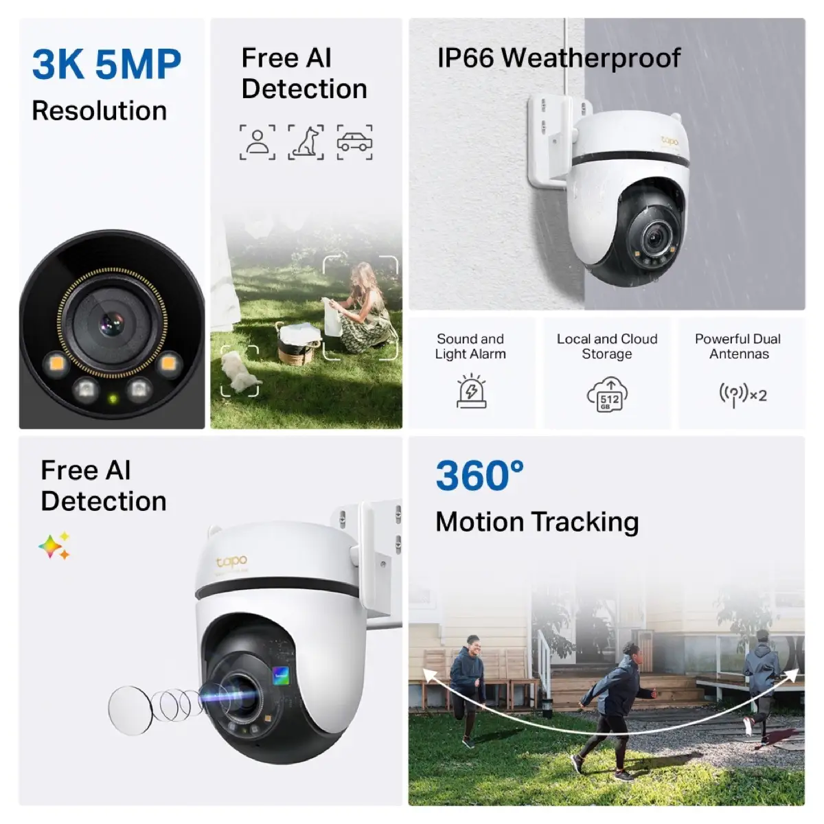 Tapo Pan-Tilt Outdoor Security Wi-Fi Camera, C530WS