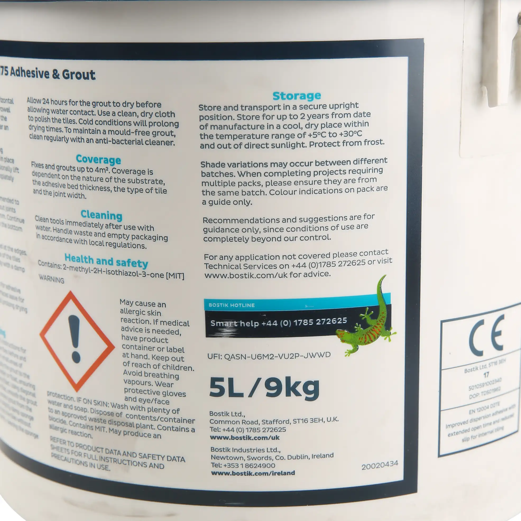 Bostik A175 Adhesive & Grout (5 L)