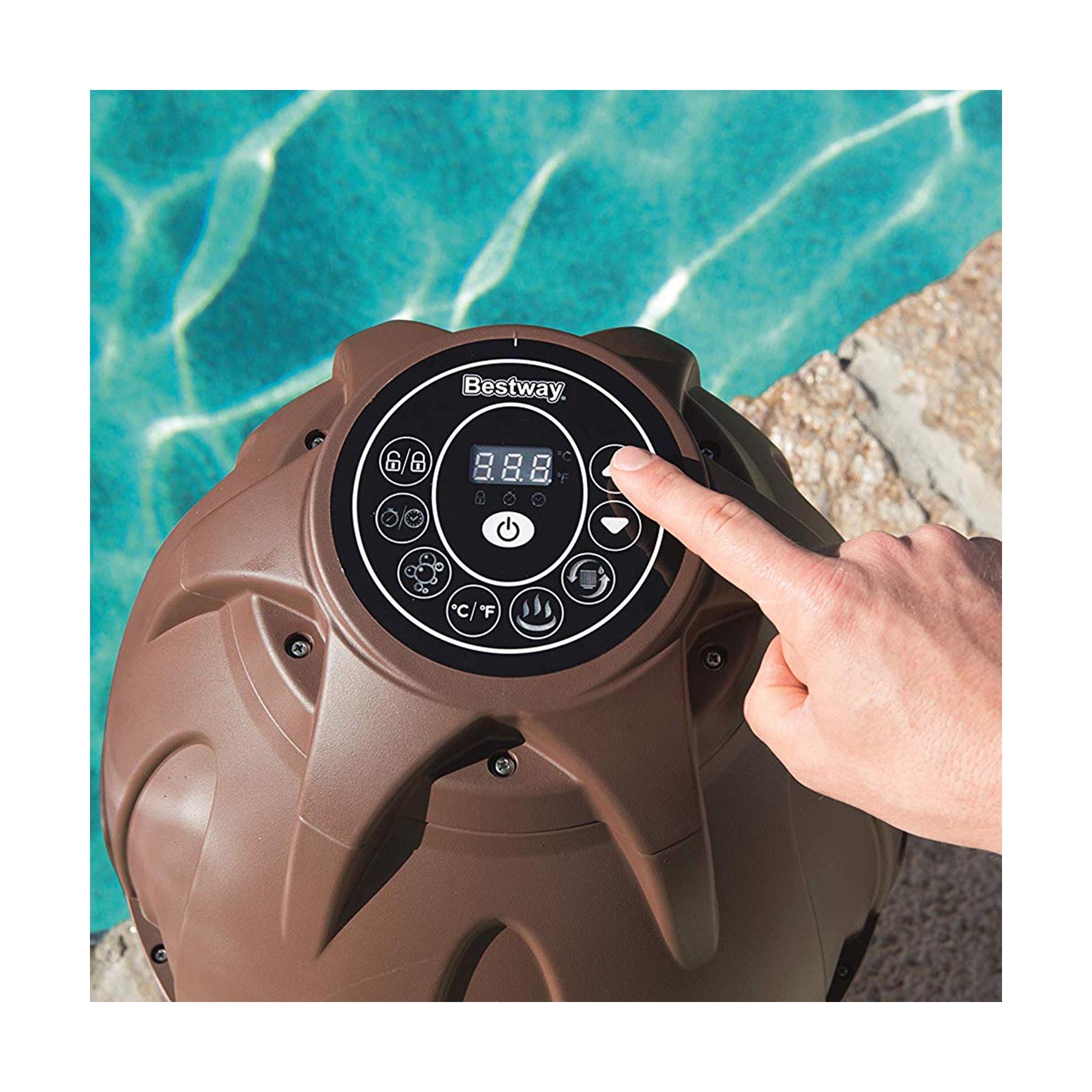Bestway Lay-Z-Spa Helsinki AirJet (180 x 66 cm, Brown)