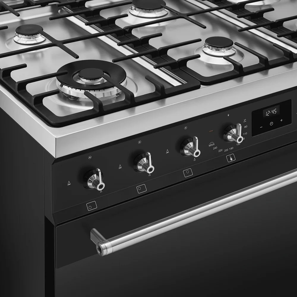 Smeg Classica Sinfonia Series Free Standing 6-Burner Gas Cooker W/Electric Oven, C9GMMB2 (60 x 90 x 90 cm)