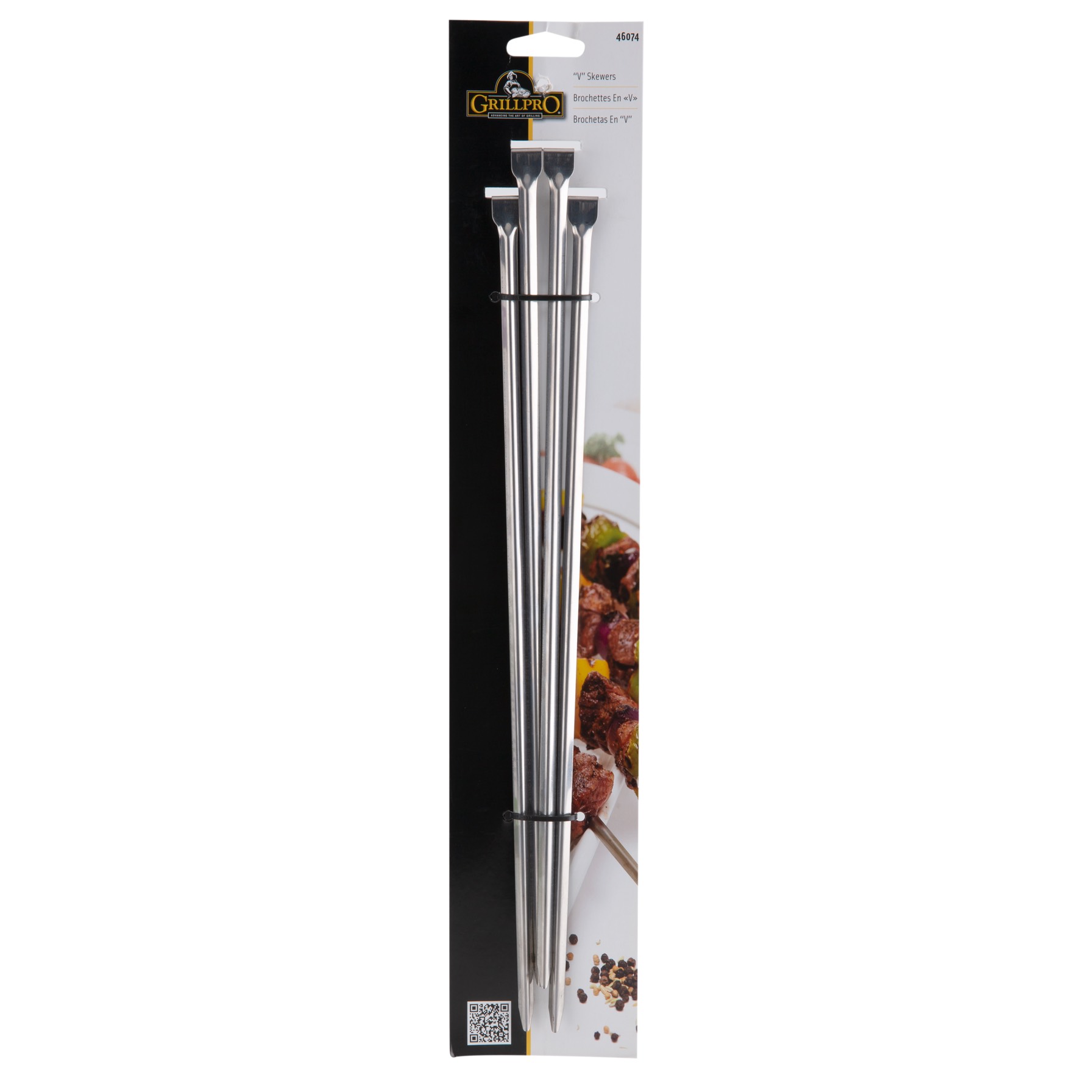 Grill Pro Slim Stainless Steel Grill Skewers (38 cm, 4 Pc.)