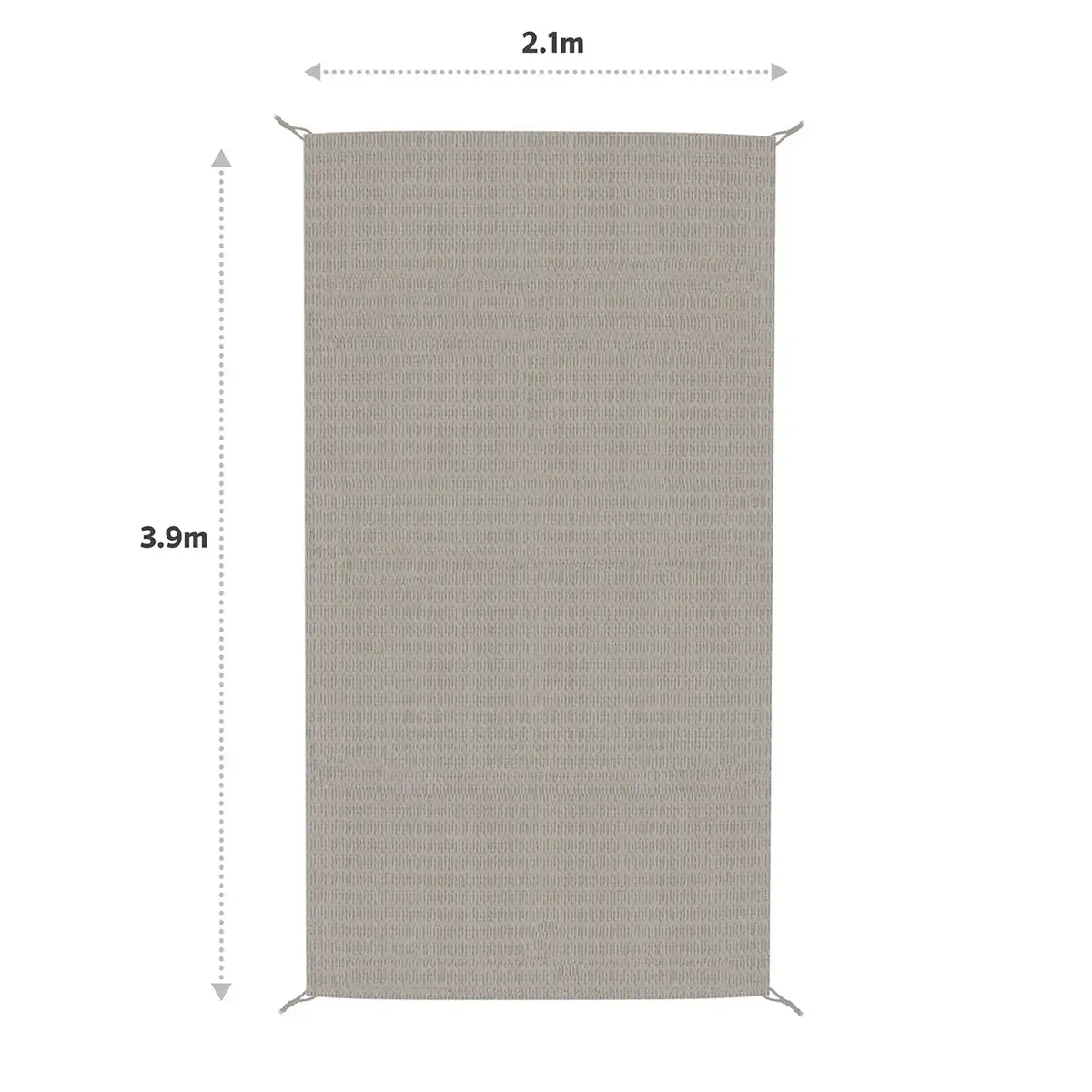 Coolaroo HDPE Ready-To-Hang Rectangle Shade Sail (390 x 210 cm)