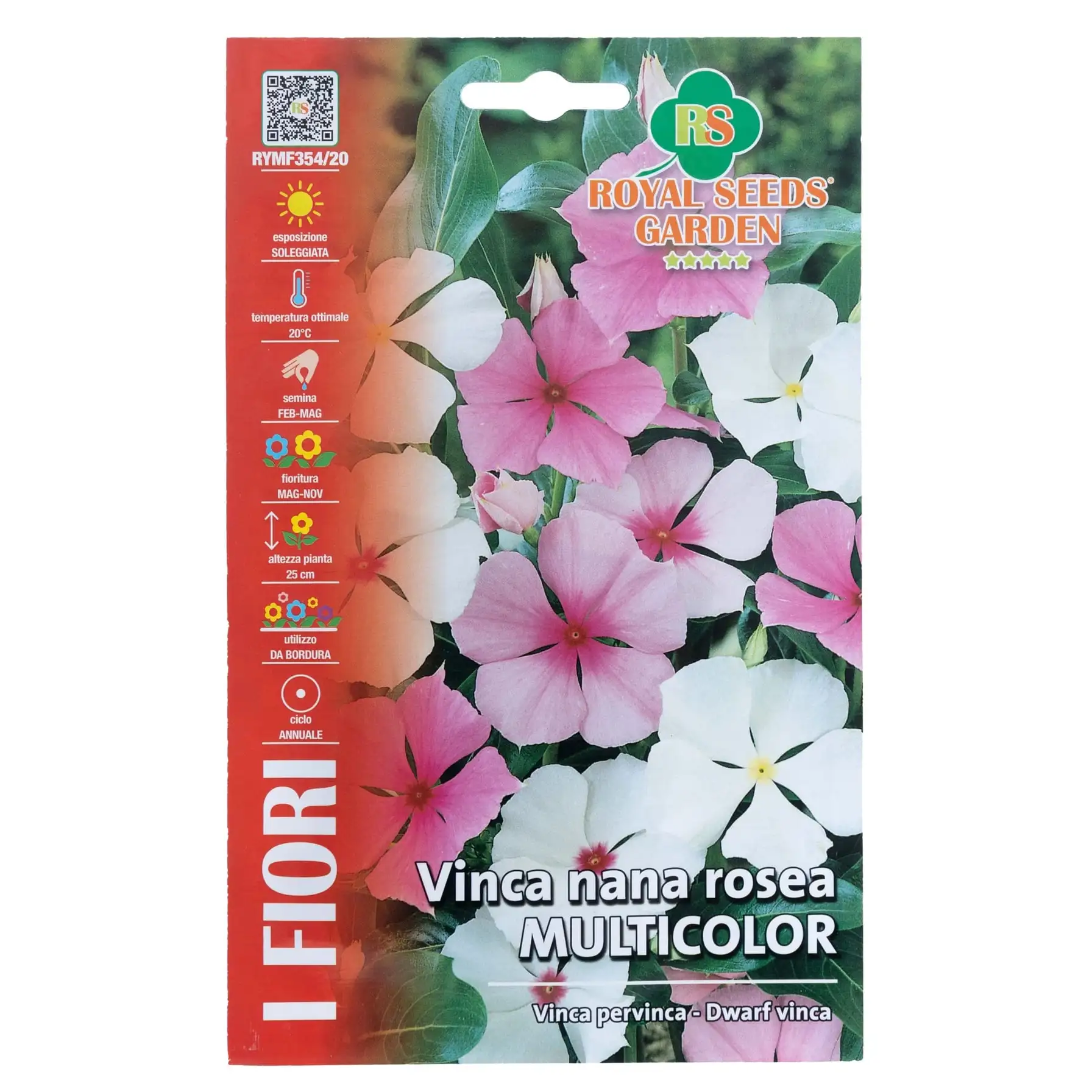 Royal Seeds Multicolor Dwarf Vinca Seed Pack (0.25 g)