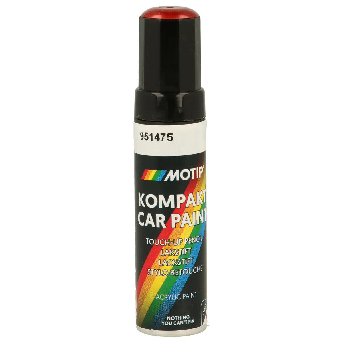 Motip Touch-Up Pencil Acrylic Based Paint, 951475 (Red, 12 ml)