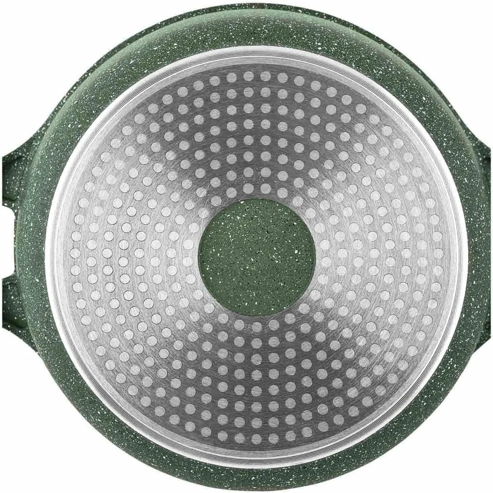 Prestige Essentials Non-Stick Granite Casserole W/Lid & Aluminum Base (34 cm, Green)