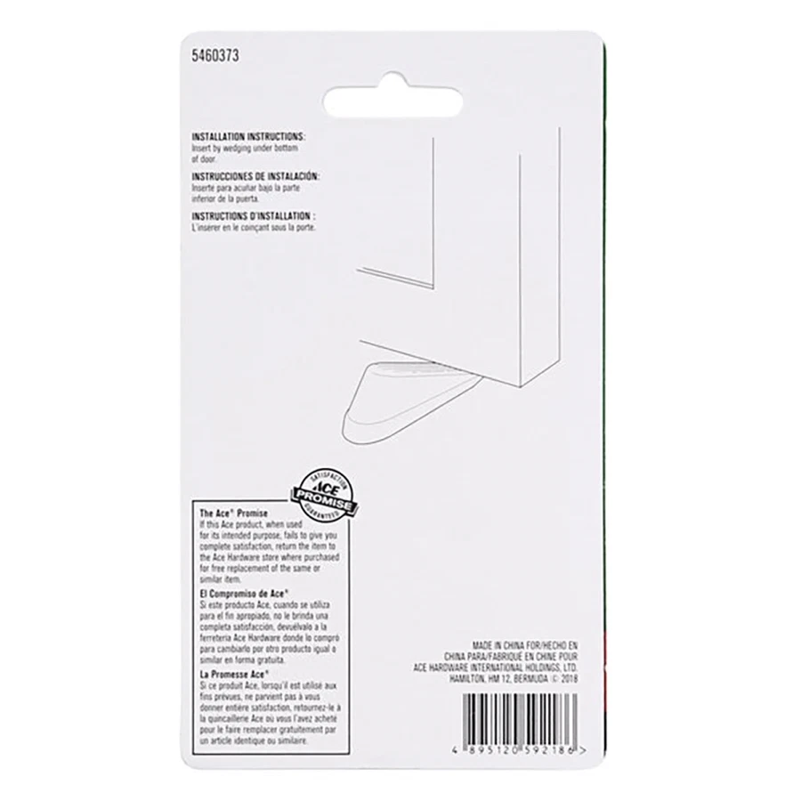 Ace Rubber Door Stop Wedge Pack (Brown , 10 cm, 2 Pc.)