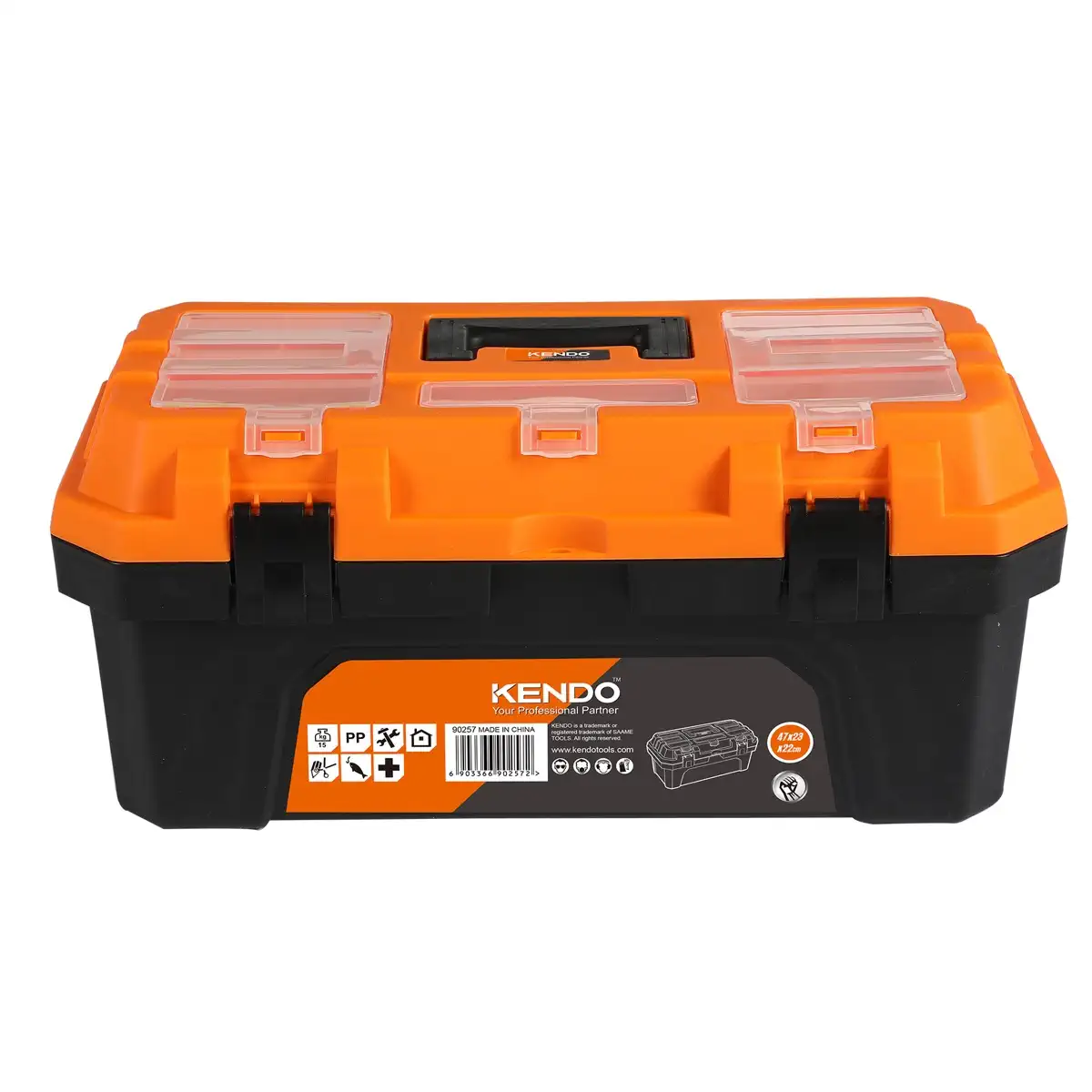 Kendo Plastic Tool Box (47 x 23 x 22 cm)