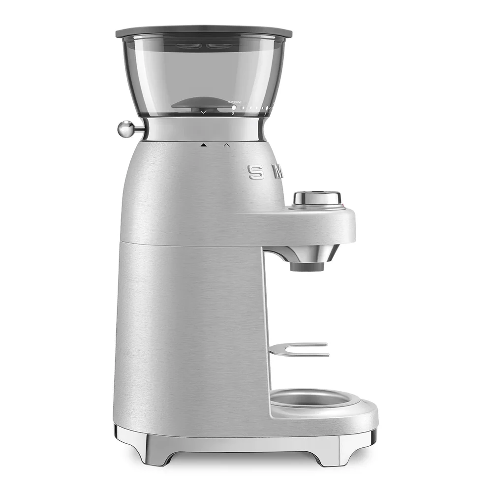 مطحنة قهوة ستايل الخمسينيات من Smeg، CGF02SSUK (240 جم، 150 واط)