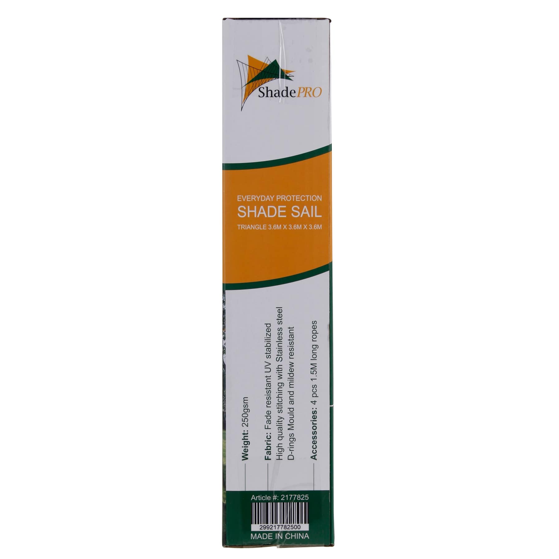 Triangle HDPE Shade Sail Shadepro (360 x 360 x 360 cm)