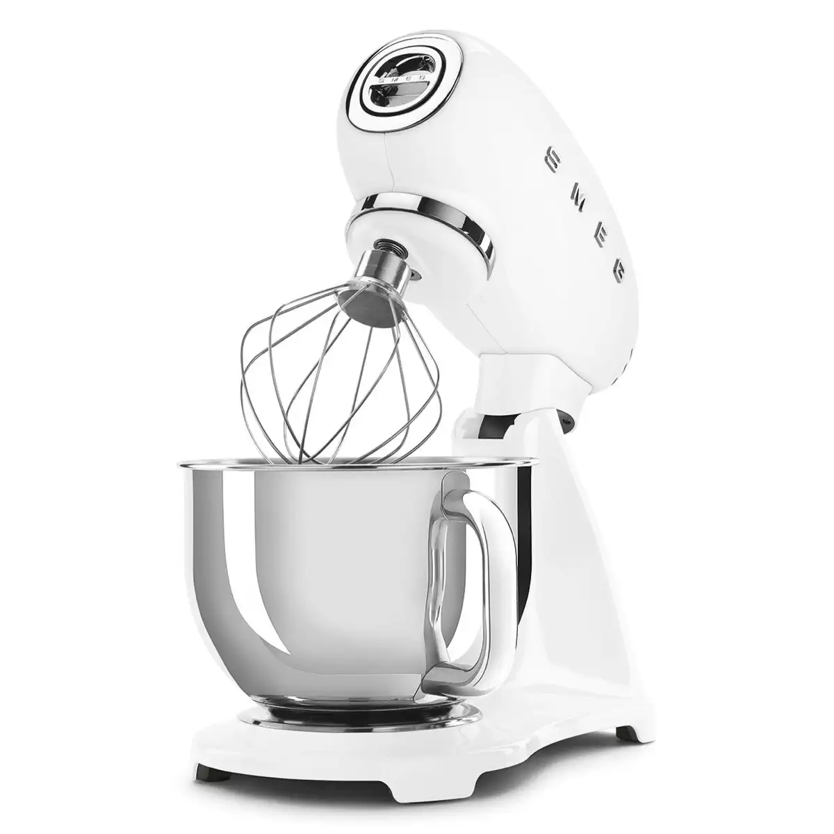 SMEG 50's Style Retro Stand Mixer, SMF03WHUK (800 W, White)