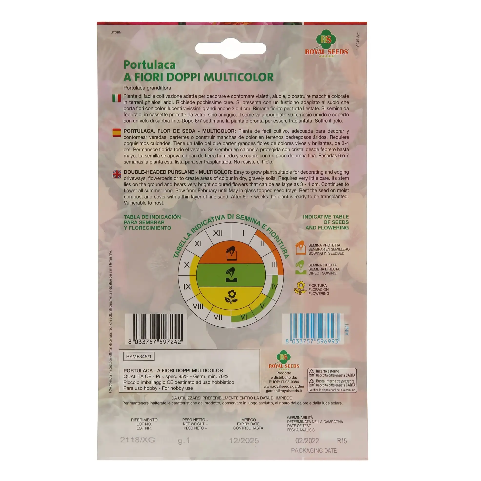 Royal Seeds Double Mixed Simple Purslane Seed Pack