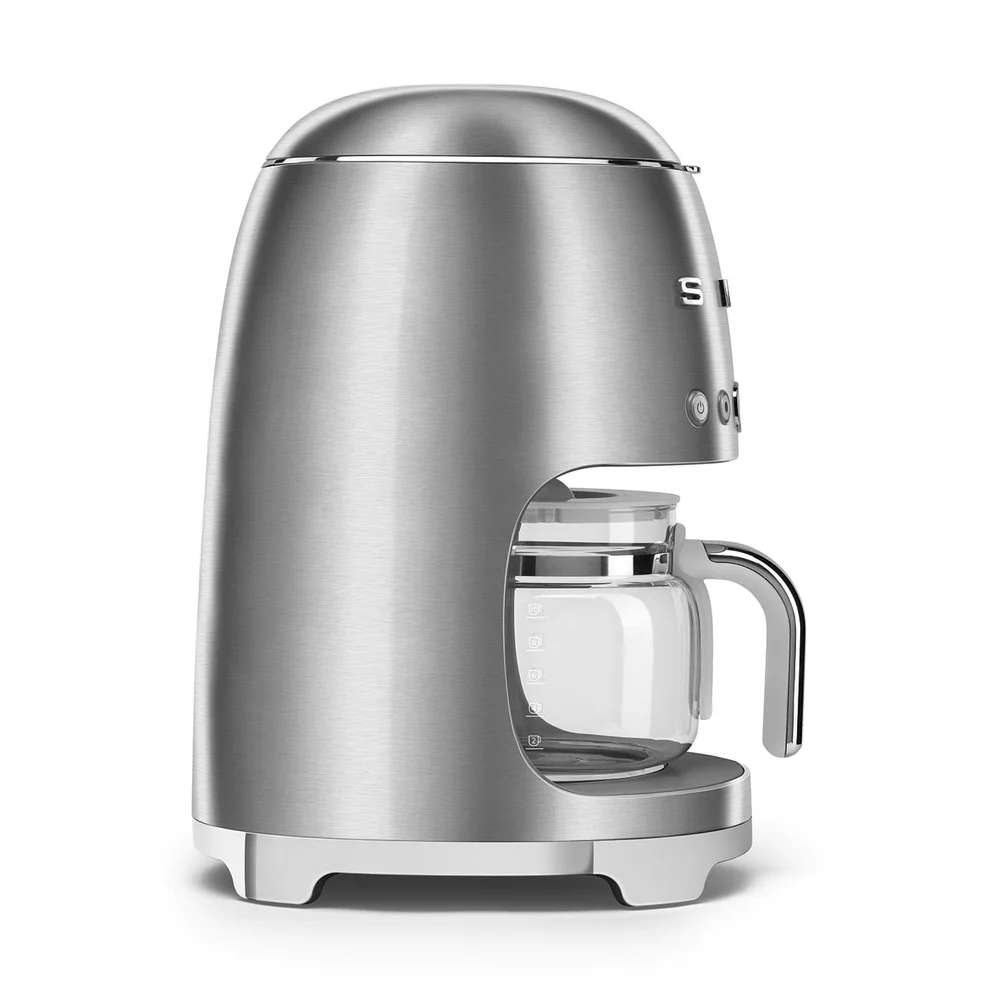 Smeg 50's Style Drip Filter Coffee Machine W/Glass Caraffe, DCF02SSUK (1.4 L, 1050 W)