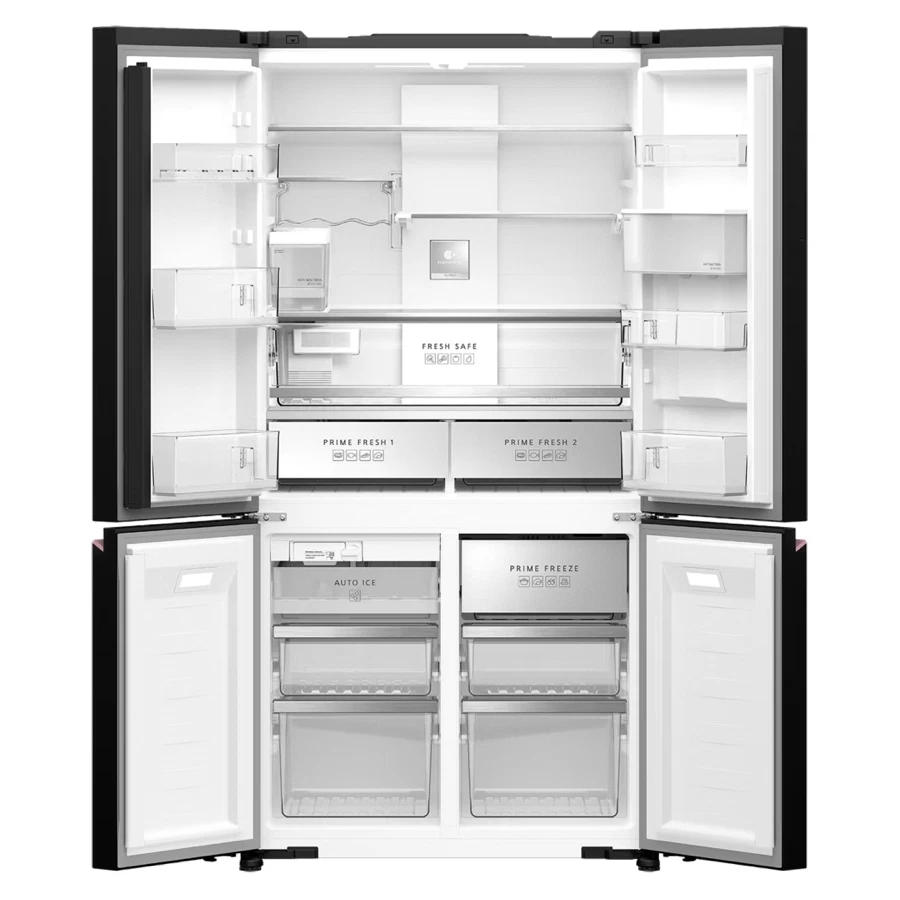 Panasonic Prime+ Edition 4-French Door Refrigerator W/Water Dispenser, NR-XY680YMMU (Glass Black, 690 L)