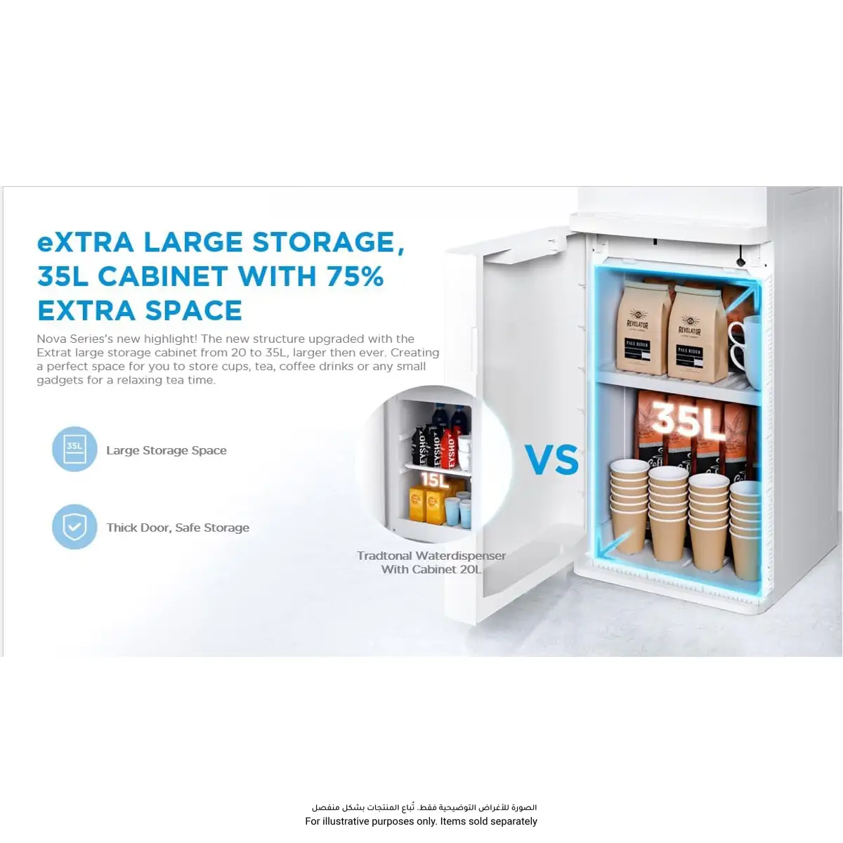 Midea Top Load Water Dispenser, YL2436S-W(W)-G (35 L)
