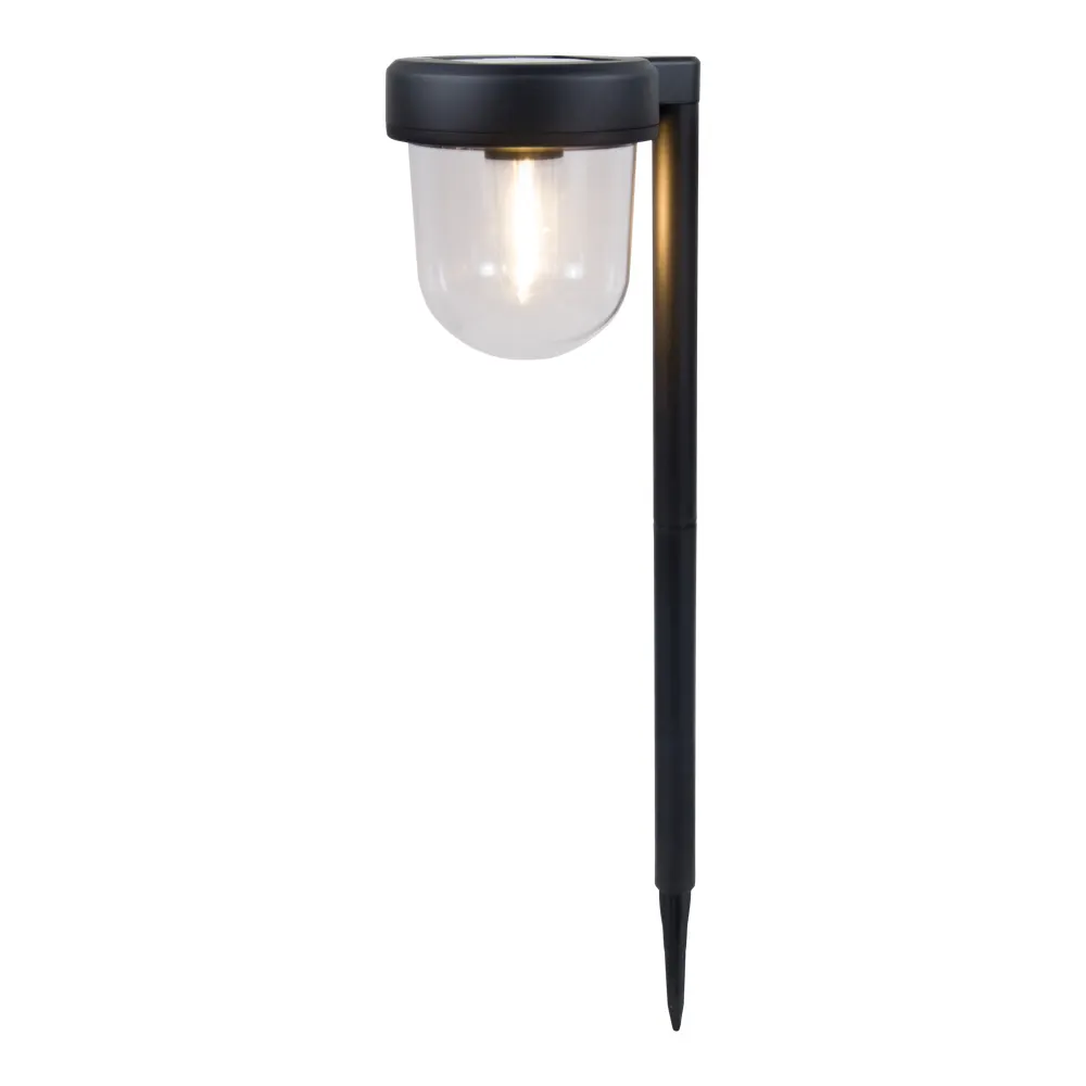 Solar-Powered Round Brith Stake Light (Warm White, 1.2 V)