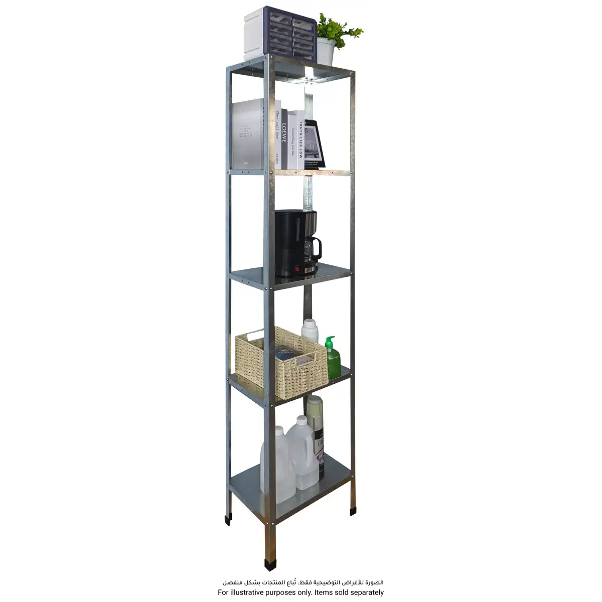 Galvanized Bolt Steel Shelf (5 Layer, 40 x 27 x 183 cm)