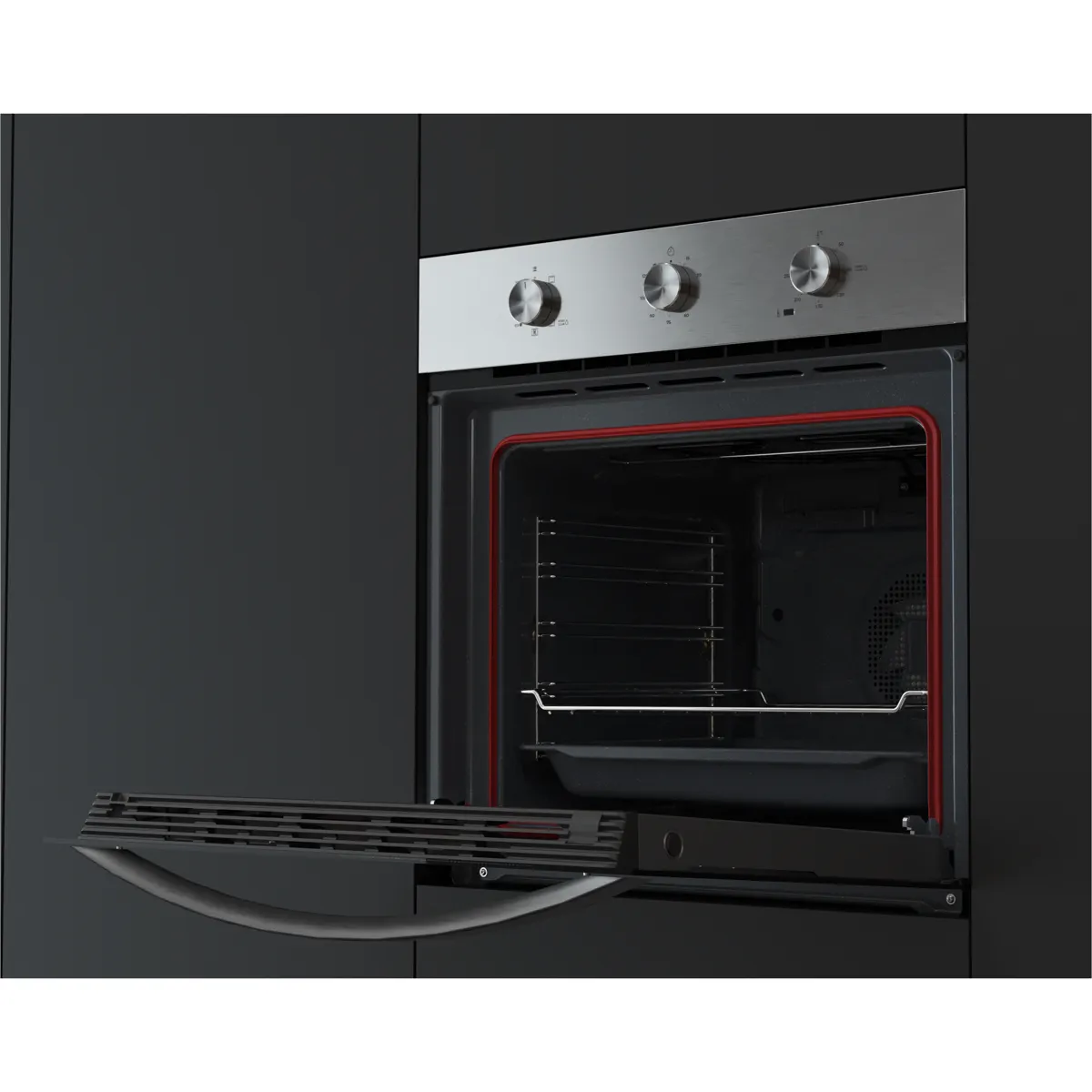 فرن تيكا الكهربائي متعدد الوظائف مع 6 وظائف طبخ ونظام هيدروكلين، نيو HBB 6050 SS (71 لتر)