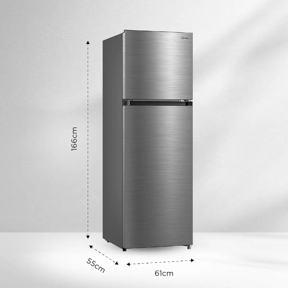 Midea Freestanding Top Mount Refrigerator, MDRT395MTE46AED (Silver, 395 L)